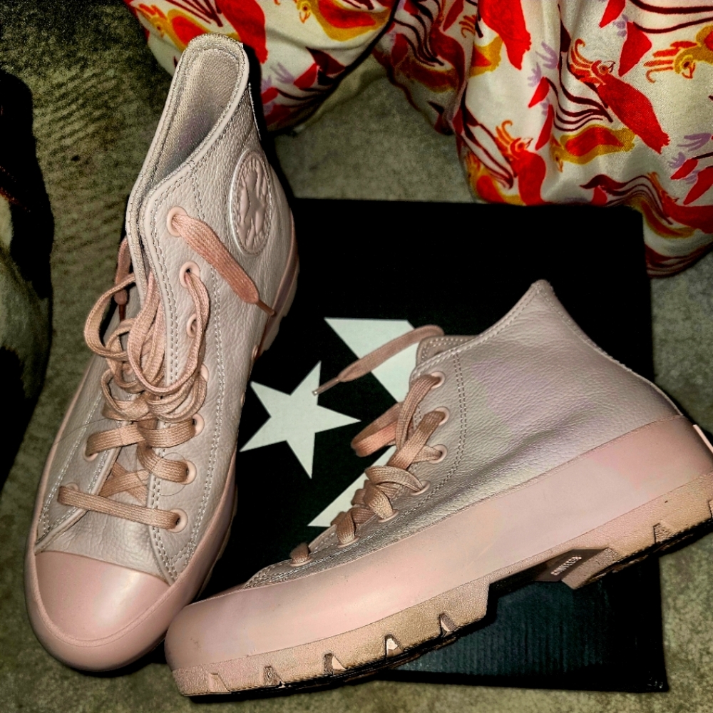 Converse lugged leather high tops